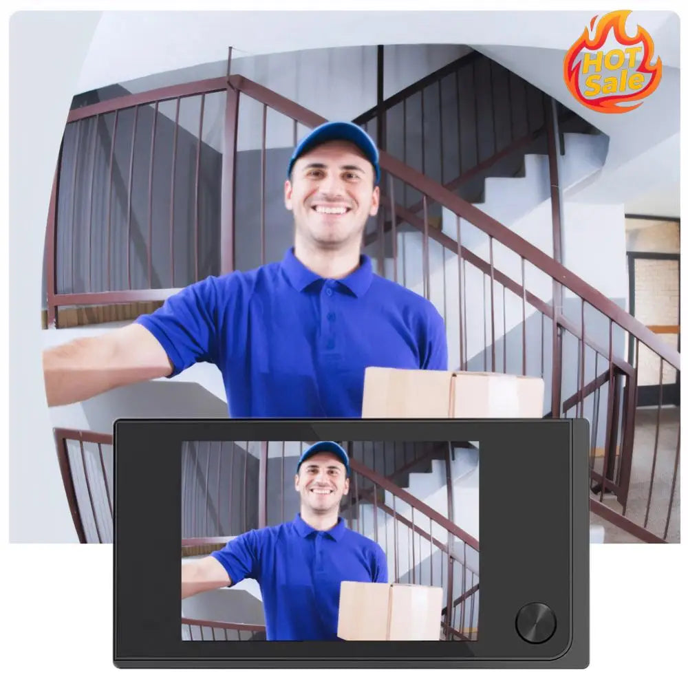 3.5" Wireless Video Doorbell Peephole Camera 120° Wide Angle