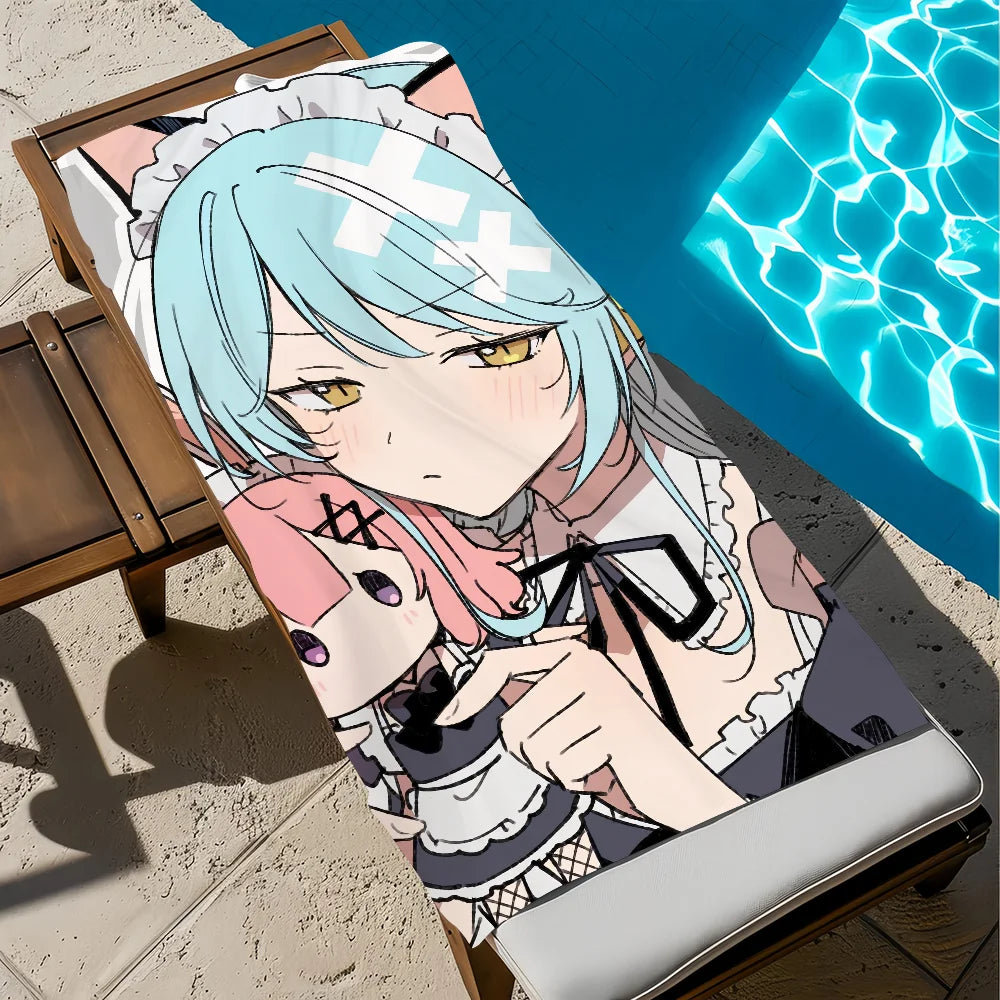 Anime Quick-Dry Beach Towel – Soft Pool Towel for Travel & Gym Anime Beach Towel Peaceful Pleasures Health and Wellness