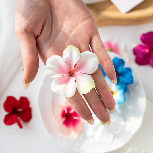 Artificial Silk Cherry Blossom Flowers 40/80 Pcs | UV Protection Artificial Flower Heads Peaceful Pleasures Health and Wellness