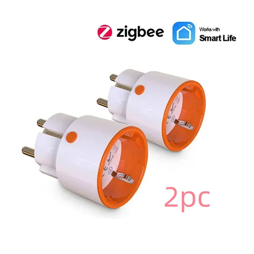 Tuya 16A EU Smart Power Plug Zigbee 3.0 Outlet Child Lock Smart Socket Remote Control Work With Alexa Google Home Peaceful Pleasures Health and Wellness 2 PC