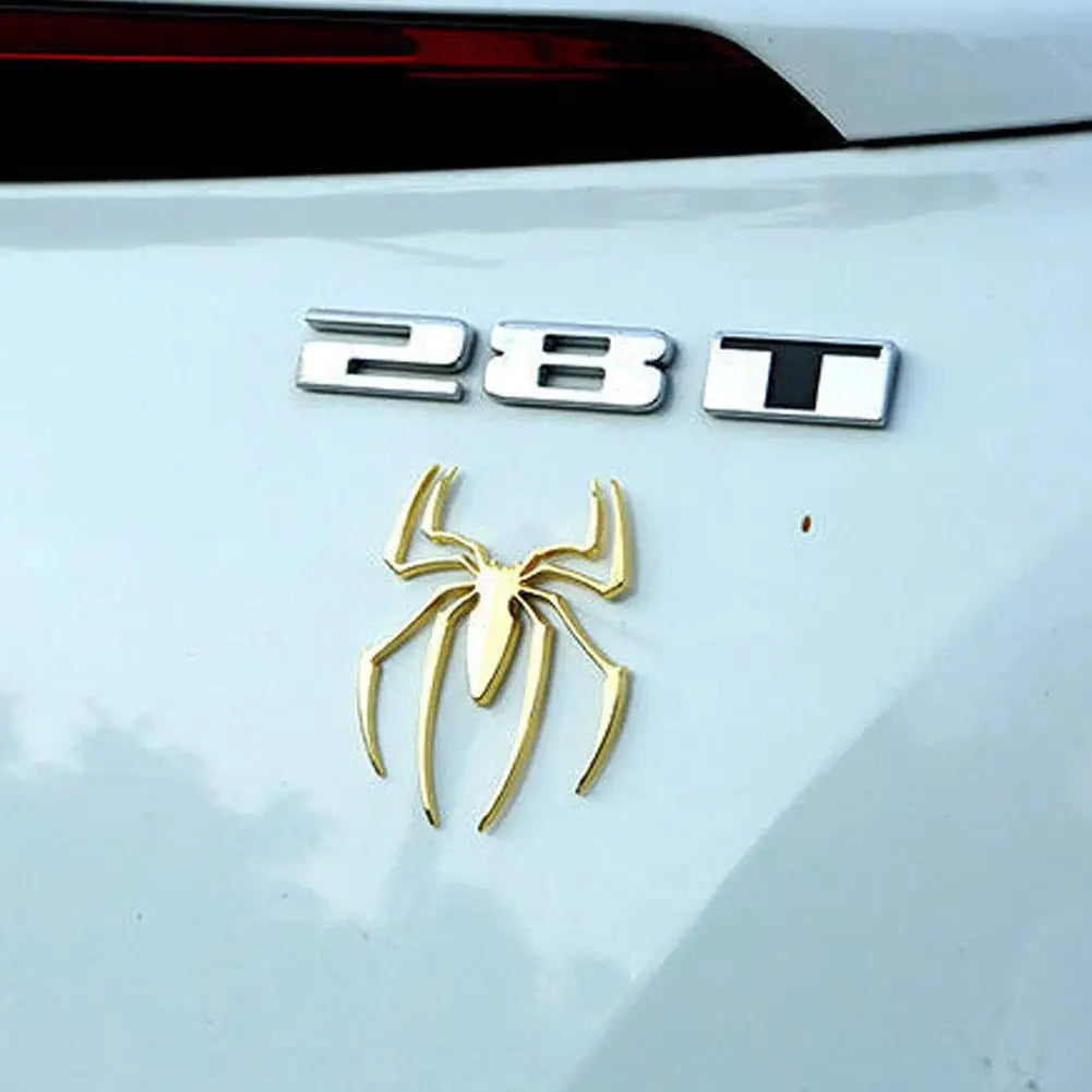3D Metal Spider Car Sticker Personalized Auto Decal Creative Car Sticker Scratch Cover Decorative Sticker Window Decoration Peaceful Pleasures Health and Wellness