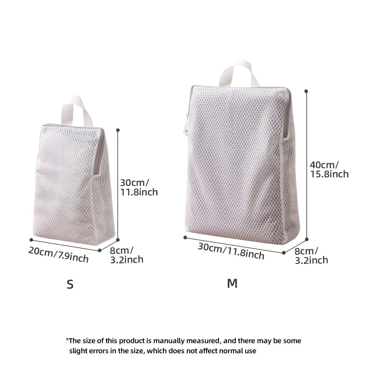 Wall-Mounted Zippered Honeycomb Net Laundry & Storage Bag