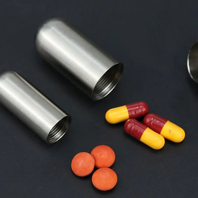 Waterproof Stainless Steel Pill Case | Mini Outdoor Storage Box