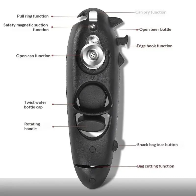 Heavy Duty 8-in-1 Kitchen Can Opener – Stainless Steel Can Opener Peaceful Pleasures Health and Wellness