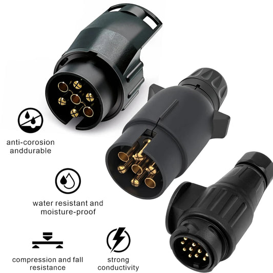 13 Pin to 7 Pin 12V Trailer Plug Adapter | Waterproof Connector Trailer Plug Adapter Peaceful Pleasures Health and Wellness