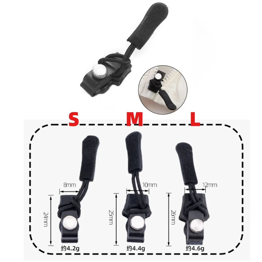 5/10pcs Durable 3 Different Size Zipper Repair Kit DIY Removable Zipper Head Sewing Tools Replacement Bad Buckle Instant Puller Peaceful Pleasures Health and Wellness