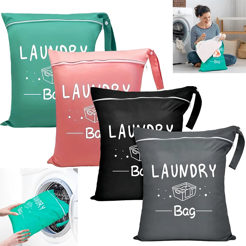 Waterproof Travel Laundry Bag with Zip | Reusable Wet Bag