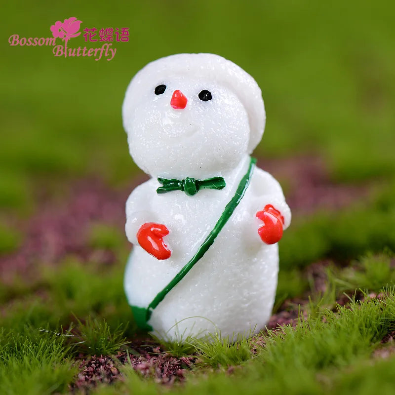 Fairy Garden Cartoon Ornaments Resin Craft Christmas Santa Snowflake