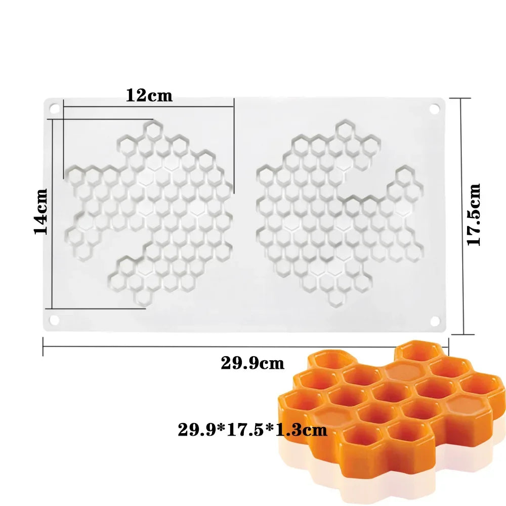 Honeycomb Mousse Cake Mold DIY Chocolate French Dessert Decoration Baking Silicone Mold Kitchen Baking Tool Peaceful Pleasures Health and Wellness MCM-279