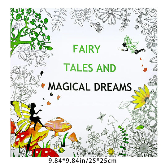 12 Sheets 24 Pages Secret Garden Stress Relief Hand Drawn Coloring Peaceful Pleasures Health and Wellness green