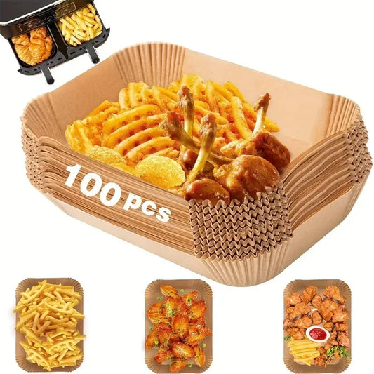 Extra Large Rectangular Paper Air Fryer Liners – Non-Stick Air Fryer Liners Oasis Select