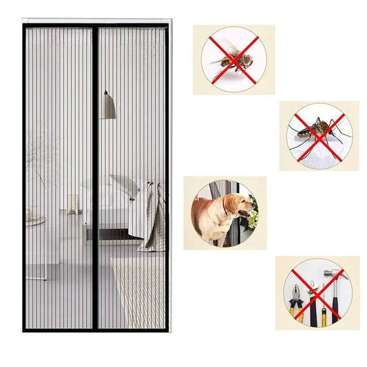 Magnetic Mosquito Net for Window Door Curtain Insect Screen Anti-mosquito Net Curtains Invisible Mesh Protective Shades Home Peaceful Pleasures Health and Wellness