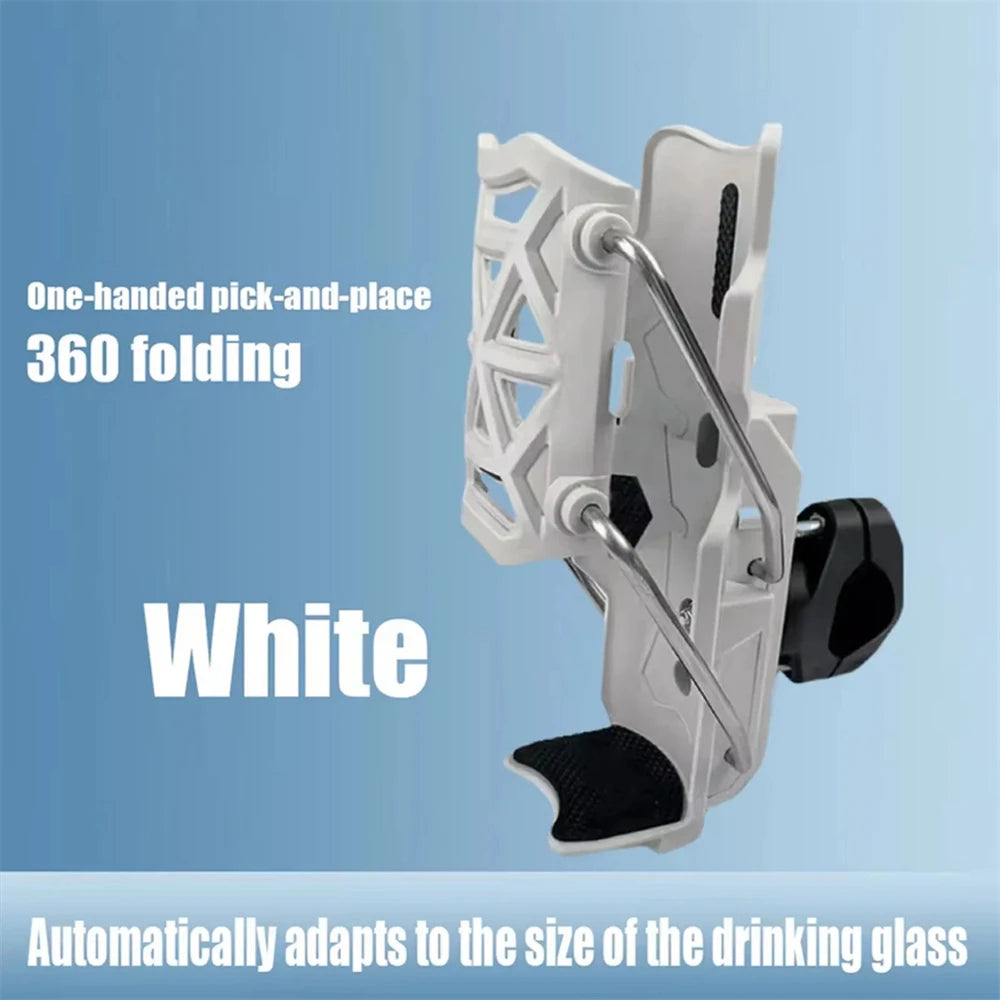 360° Adjustable Bike & Motorcycle Handlebar Cup Holder