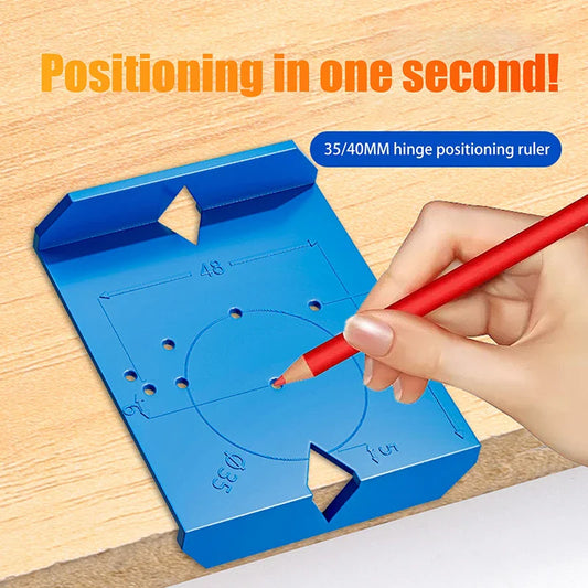 2-Pack Hinge Drilling Locator – Cabinet Door Positioning Jig Woodworking Drilling Jig Oasis Select Default Title