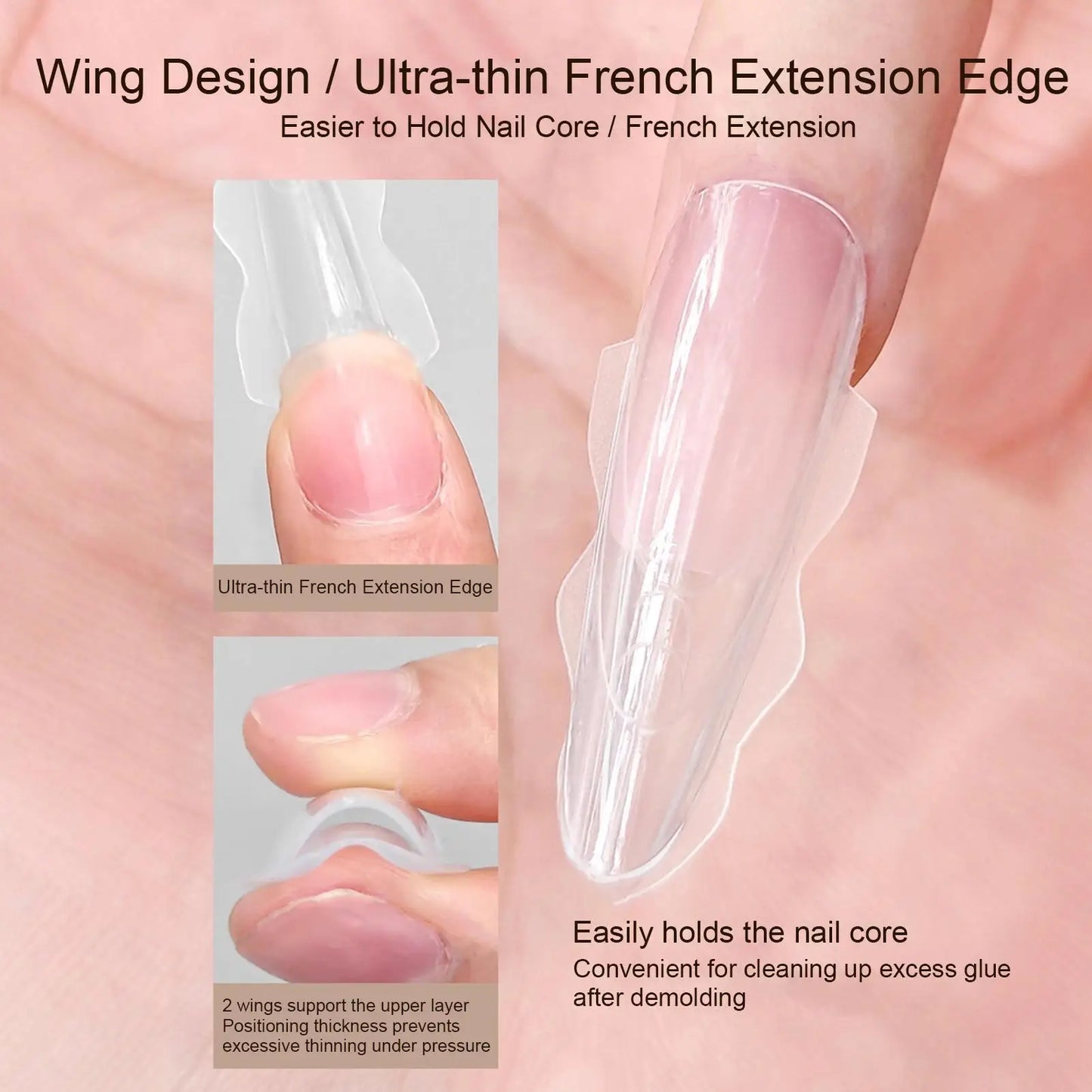 180-Piece Nail Extension Forms – Full Cover Builder Mold Tips