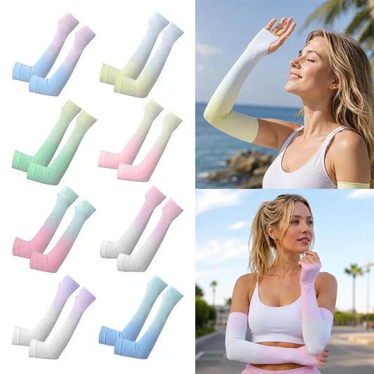 UPF 50+ Cooling Arm Sleeves – UV Protection Unisex Pair UV Arm Sleeves Oasis Select
