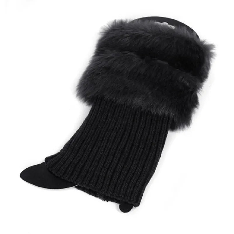 1 Pair High Quality Knitted Boot Cuffs Winter Leg Warmers Women Lady Crochet Knit Fur Trim Leg Boot Socks Toppers Cuffs Peaceful Pleasures Health and Wellness