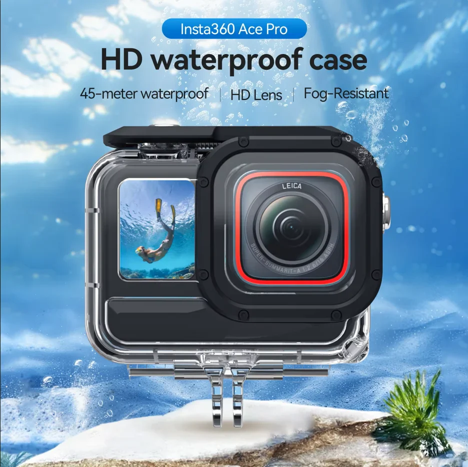 TELESIN 45M Waterproof Case for Insta360 Ace Pro & Pro 2
