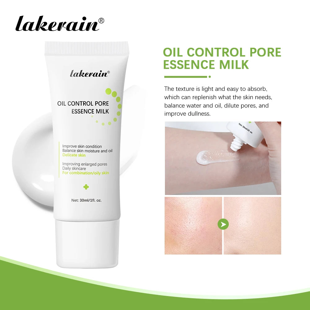 30ml Oil Control Pore Essence Milk Smoothes Pores And Moisturizes Skin With A Refreshing Non-greasy Essence Skin Care Products Peaceful Pleasures Health and Wellness