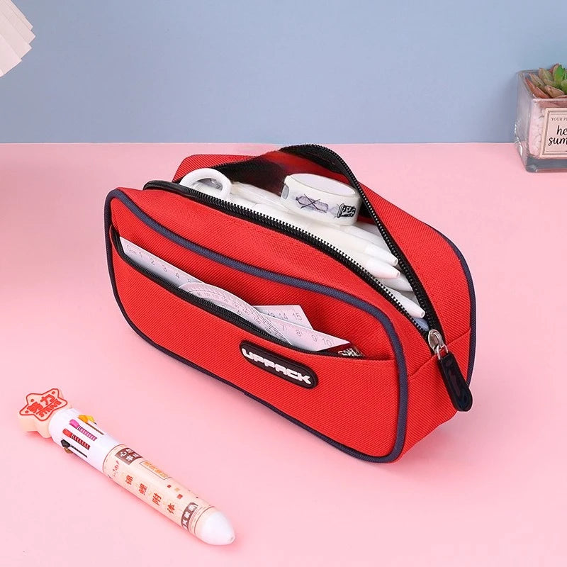 Creative Pencil Case Cute Boy Girl Kawaii Pencil Cases Storage Kids Pen Bag Large Big Stationery Box School Students Supplies Peaceful Pleasures Health and Wellness