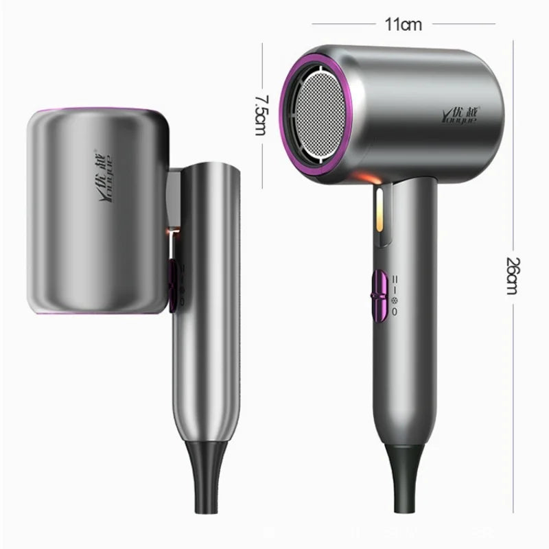 High Speed Blue Light Mini Travel/Home/Dormitory Hair Dryer With High Wind Power And Foldable US, EU Plug, Source Manufacturer Peaceful Pleasures Health and Wellness