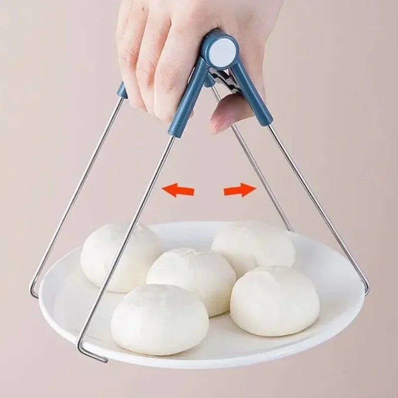 Stainless Steel Plate Clamp & Spoon Holder Set | Kitchen Grip