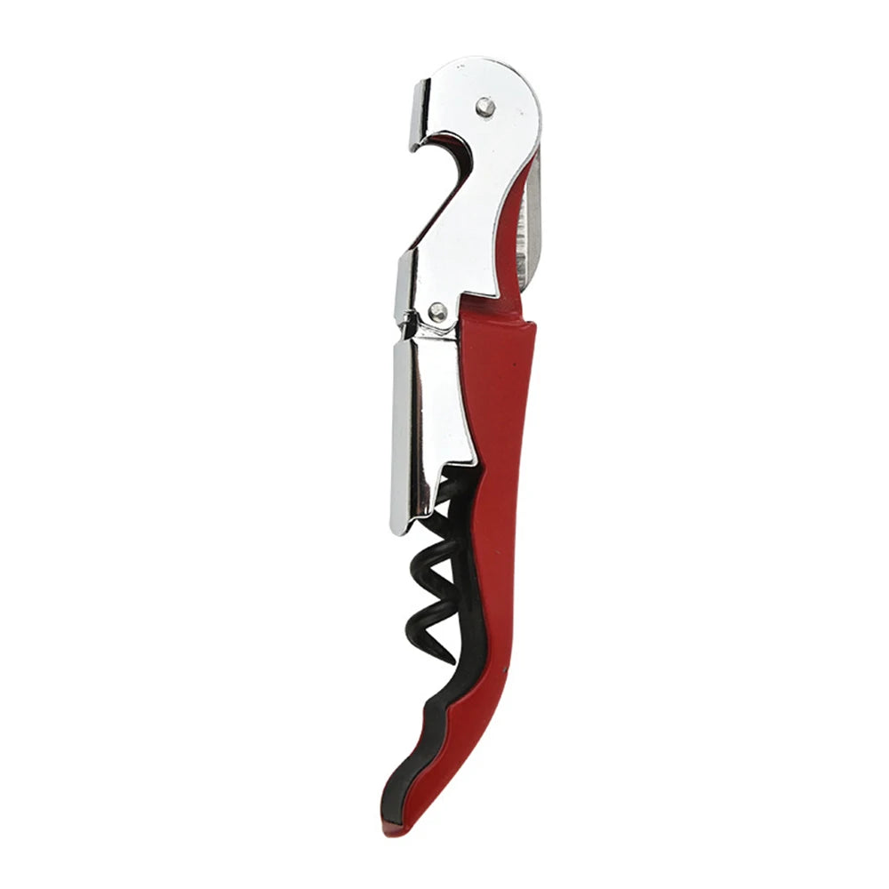 Wine Opener Waiter Corkscrew, Professional Wine Key for Servers, Bartender with Foil Cutter, Manual Wine Bottle Opener Double Hi Peaceful Pleasures Health and Wellness Burgundy
