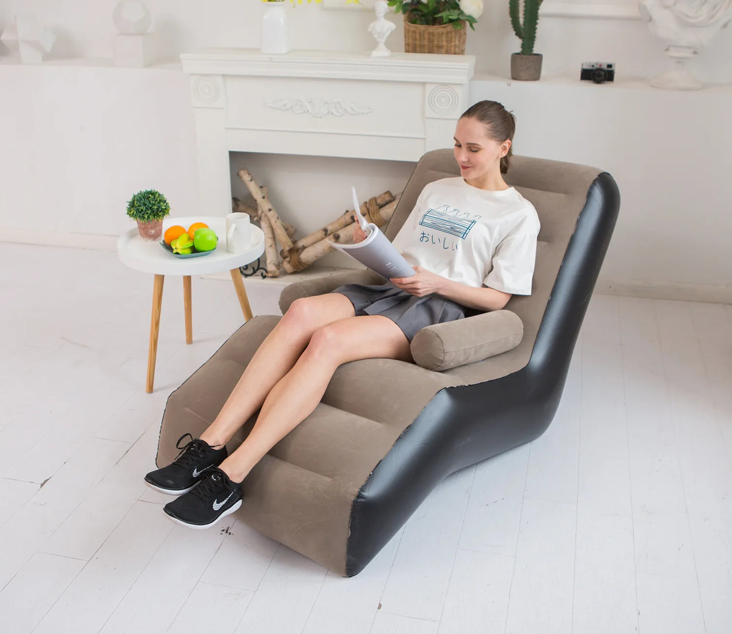 Inflatable S-Shaped Ergonomic Lazy Sofa | Portable Lounge Chair
