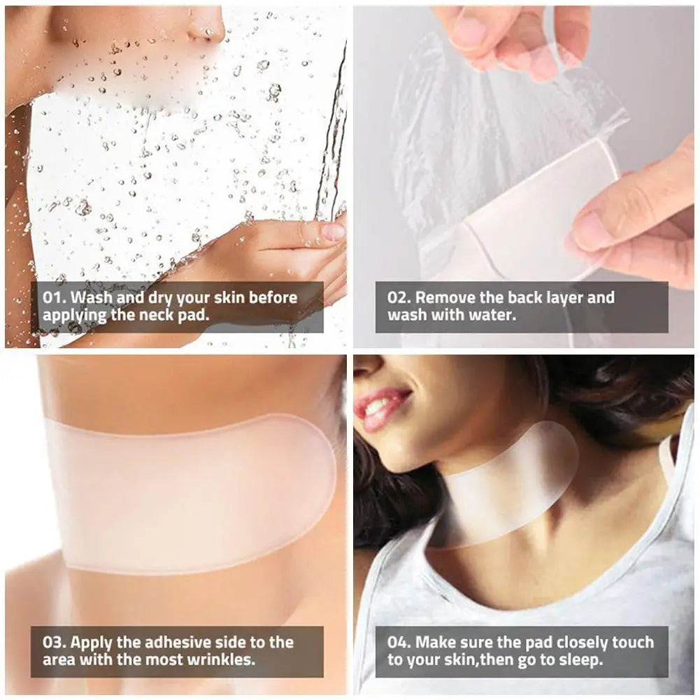 Silicone Transparent Anti Wrinkle Patches for Chest Neck Lift Tapes Pads Forhead Eye Checklift Reusable Use at Work or Sleeping Peaceful Pleasures Health and Wellness