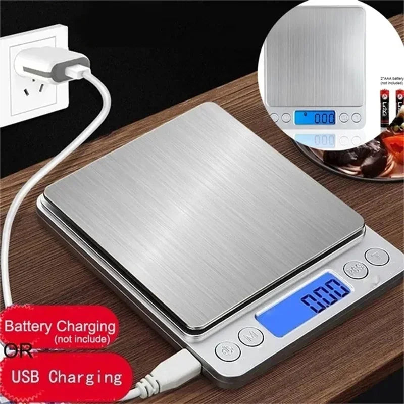 LCD Weight Scale Cooking Food Scale Kitchen Scales Jewelry Balance Electronic Kitchens Accessories Gram Level Measuring Digital Peaceful Pleasures Health and Wellness