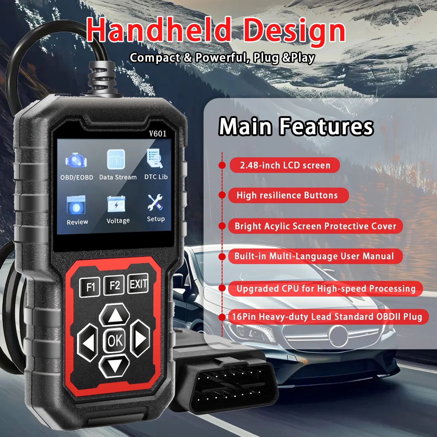 OBD2 Scanner – Car Fault Code Reader & Battery Tester Peaceful Pleasures Health and Wellness black