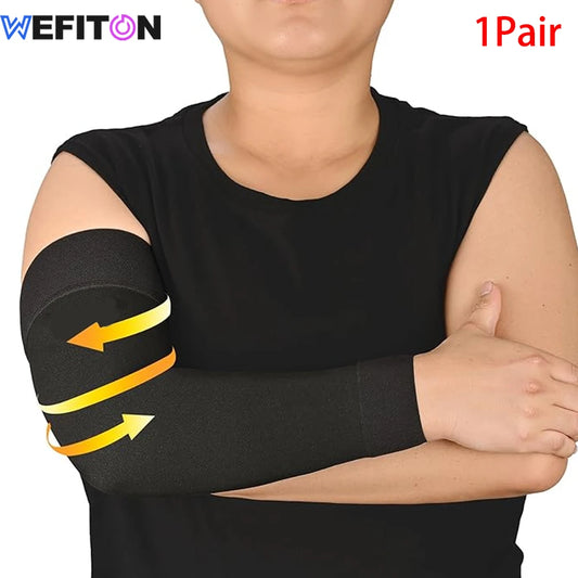 1Pair Lymphedema Compression Arm Sleeve, 20-30 mmHg Full Arm Support, Graduated Compression Arm Brace for Swelling, Arthritis Peaceful Pleasures Health and Wellness