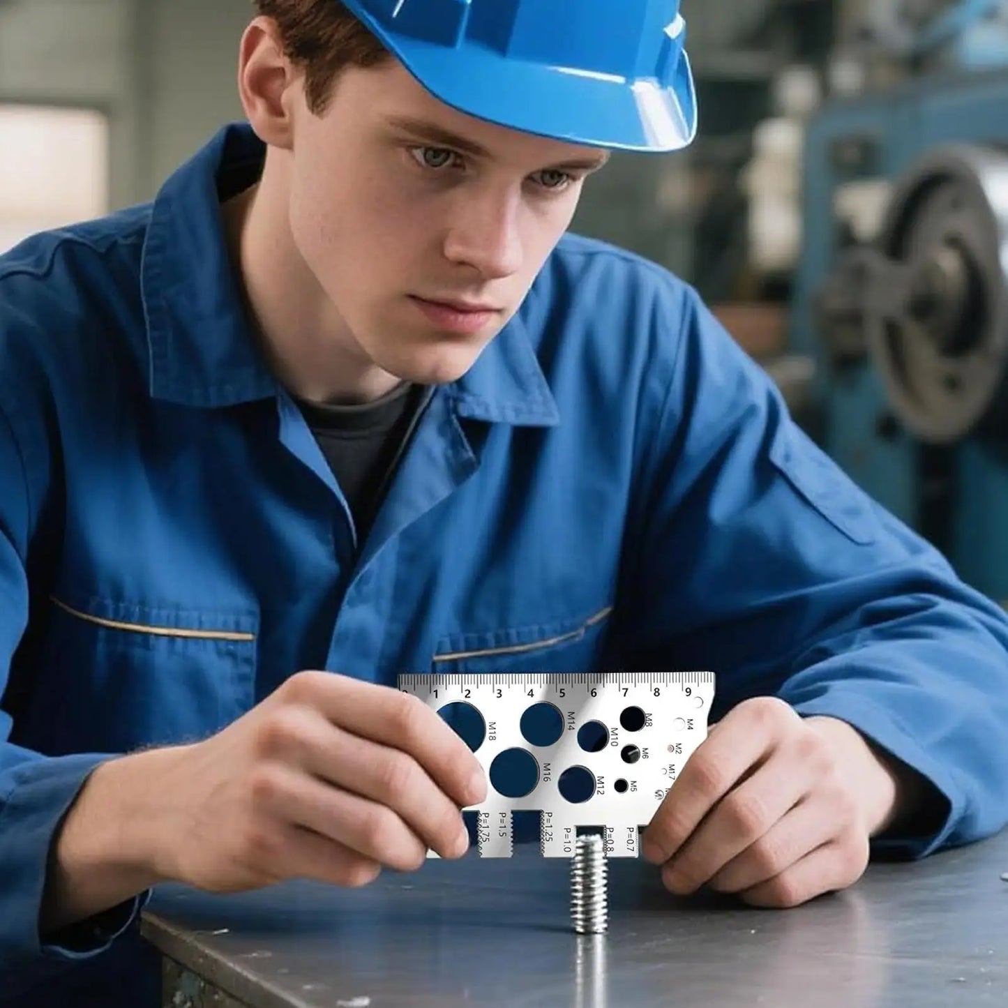 Stainless Steel Metric Thread Gauge | Screw Pitch Ruler Tool