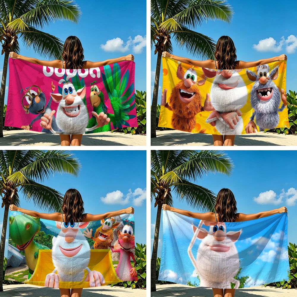 Cute Cartoon Quick-Dry Beach Towel | Gym, Travel & Pool Quick-Dry Beach Towel Peaceful Pleasures Health and Wellness