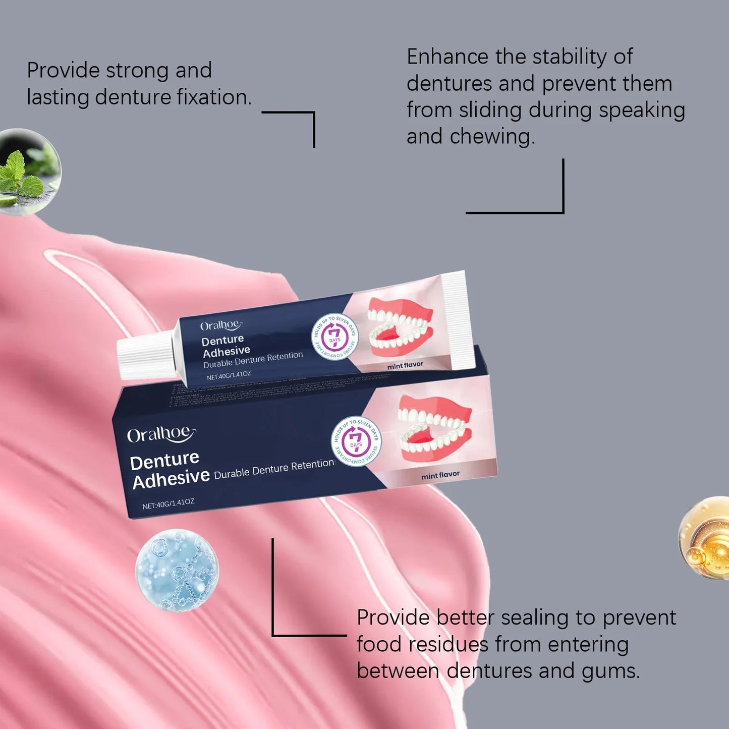 Denture Adhesive – Natural Secure Hold for Dentures