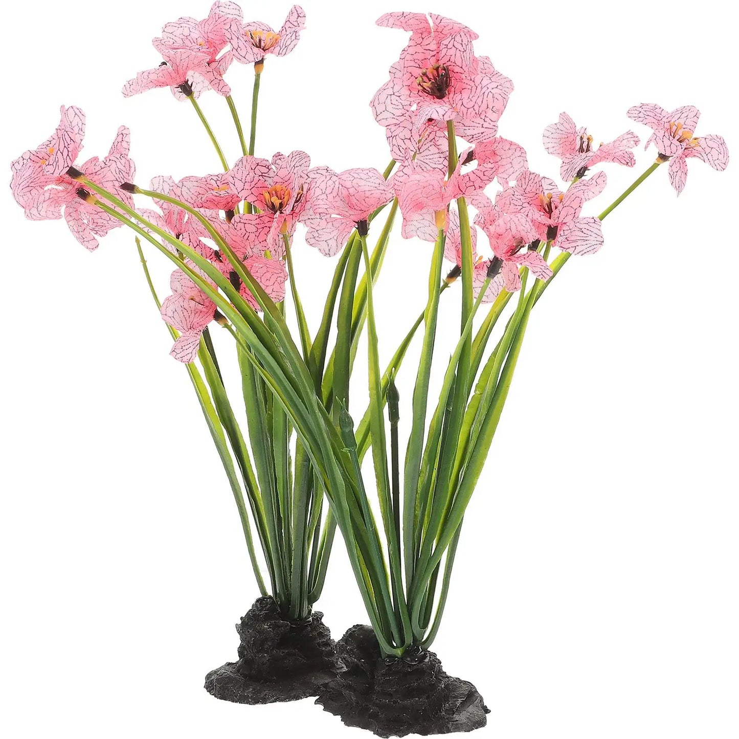 2-Pack Silk Aquarium Plants Pink Purple | Fish Tank Décor