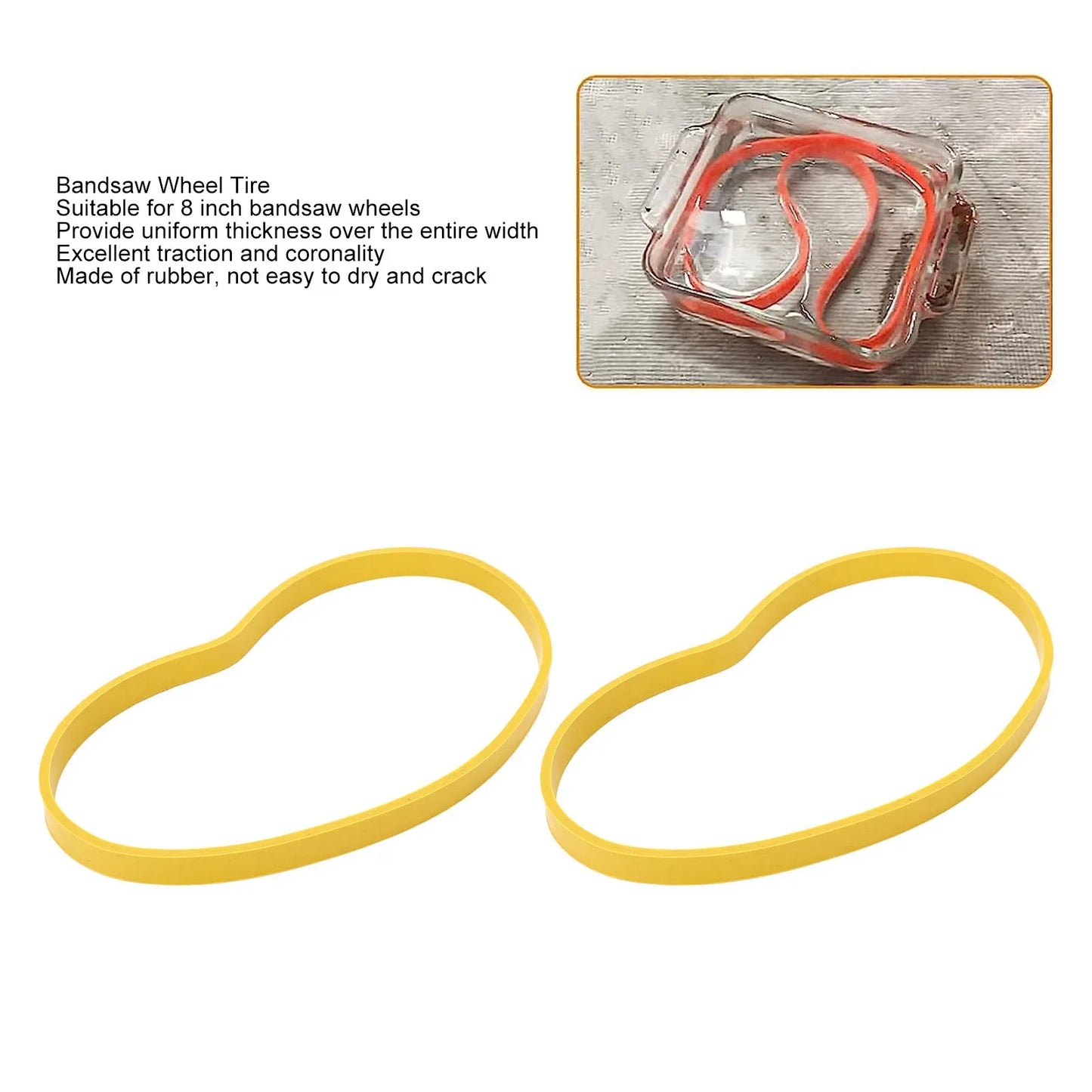 Non Slip Rubber Tire Replacement Band Saw Tires Woodworking Bandsaw