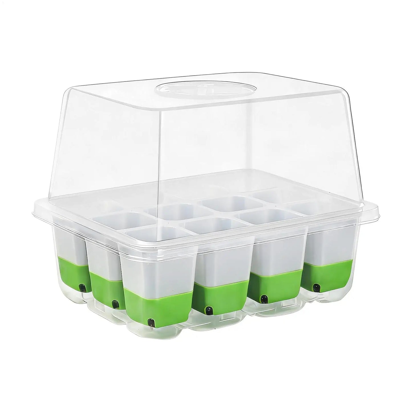 Seedling Starter Tray with Humidity Cover | 12-Cell Germination Kit