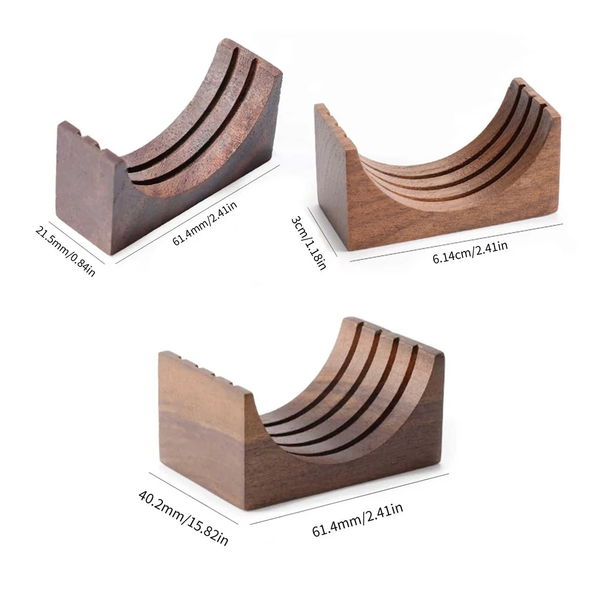Espresso Coffee Puck Screen Stand, Reusable Wooden Walnut Stand for 51/53/58mm Espresso Portafilter Puck Screen Peaceful Pleasures Health and Wellness