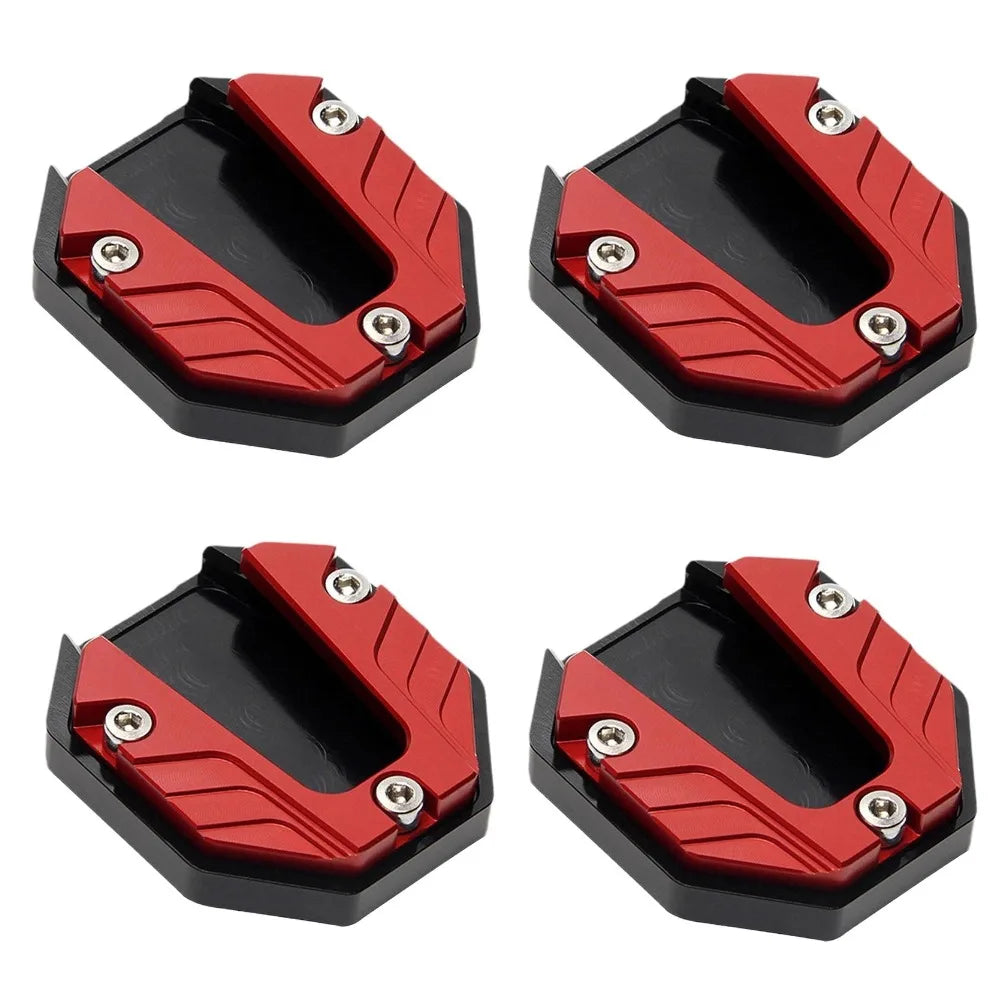 1/2/4pcs Sleeve Electric Vehicle Side Support Enlarge Base Foot Widened Non-slip Side Peg Cover Motorcycle Non-slip Side Support Peaceful Pleasures Health and Wellness 4pcs red