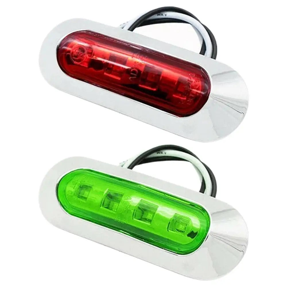2pcs Marine LED Navigation Lights Safety Lamp IP67 Waterproof 12-24V Red and Green Boat Lights for Sea Fishing Sailing Yachting Peaceful Pleasures Health and Wellness 2pcs