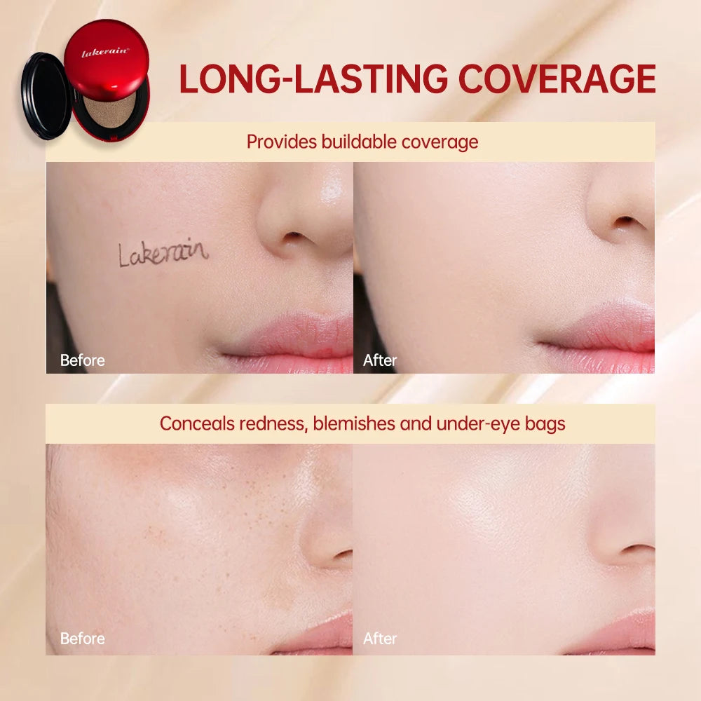 Sunscreen Cushion Foundation Natural Moisturizing Concealer Whitening Oil-control Women Base Long-lasting Makeup Korean Cosmetic Peaceful Pleasures Health and Wellness
