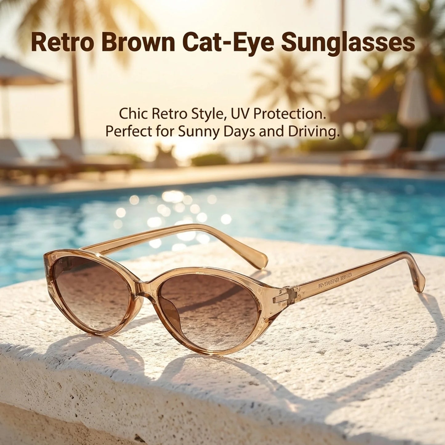 Cat-Eye Sunglasses UV-Protection Lightweight Frame For Outdoor Cycling Travel Men and Women Peaceful Pleasures Health and Wellness