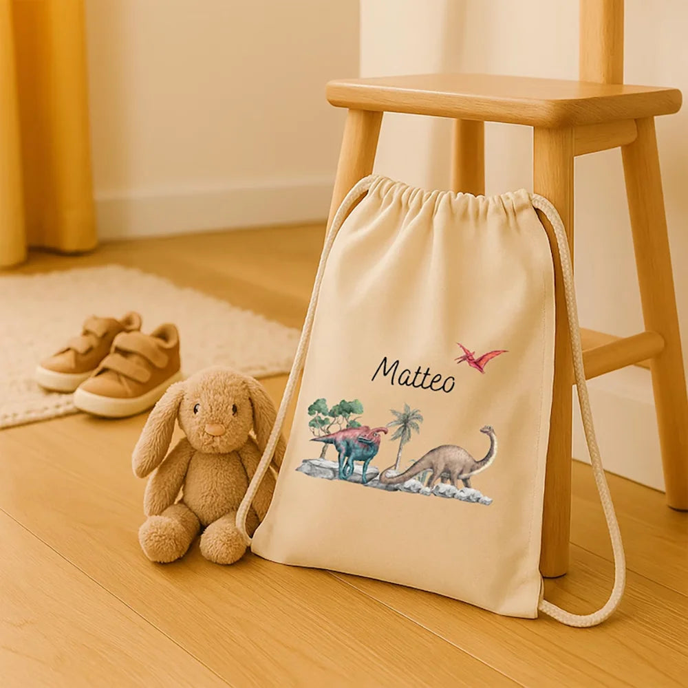 Custom Dinosaur Kids Backpack | Personalized Daycare & School Bag