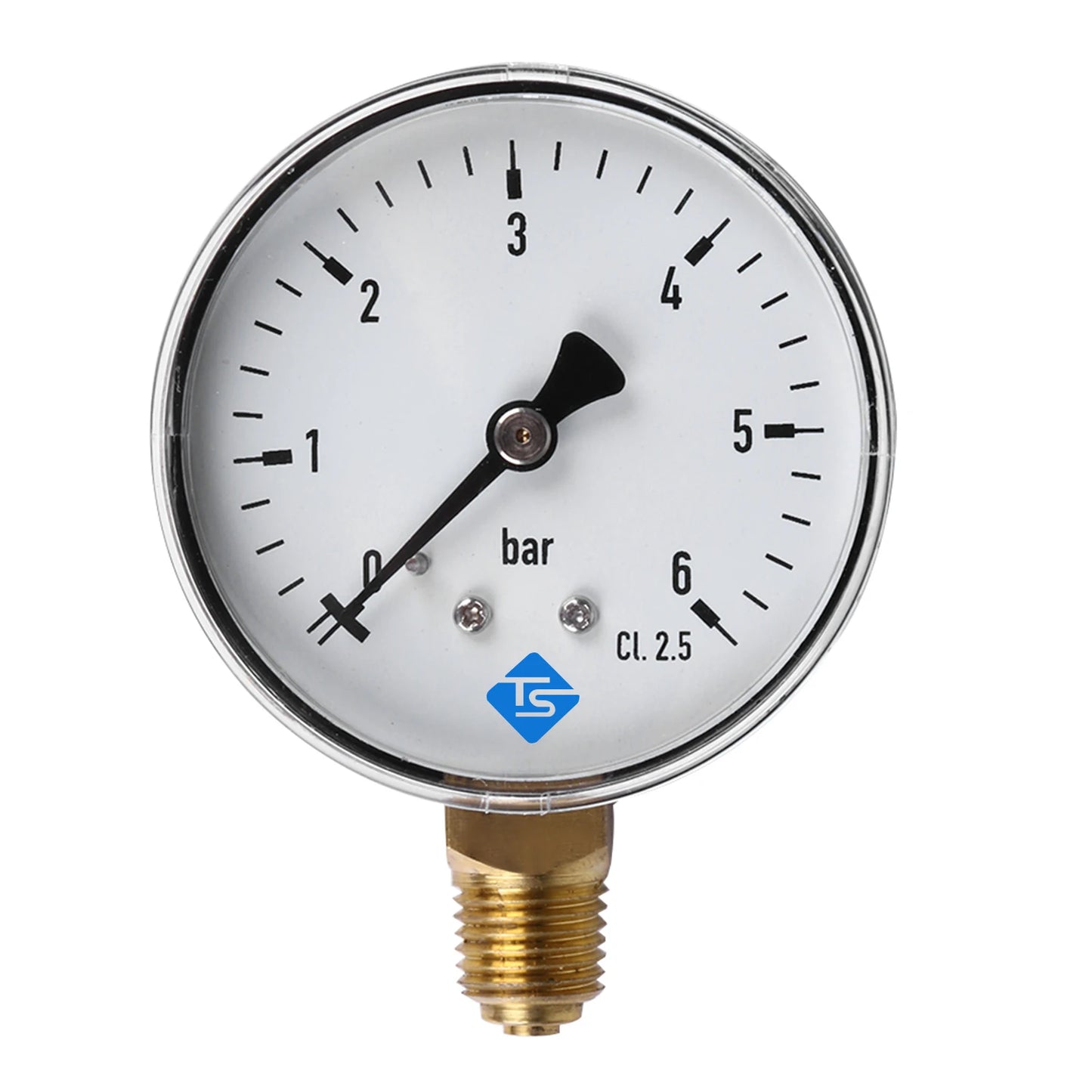 6 Bar Pressure Gauge 2.3" Face | Air Water Oil Gas Manometer