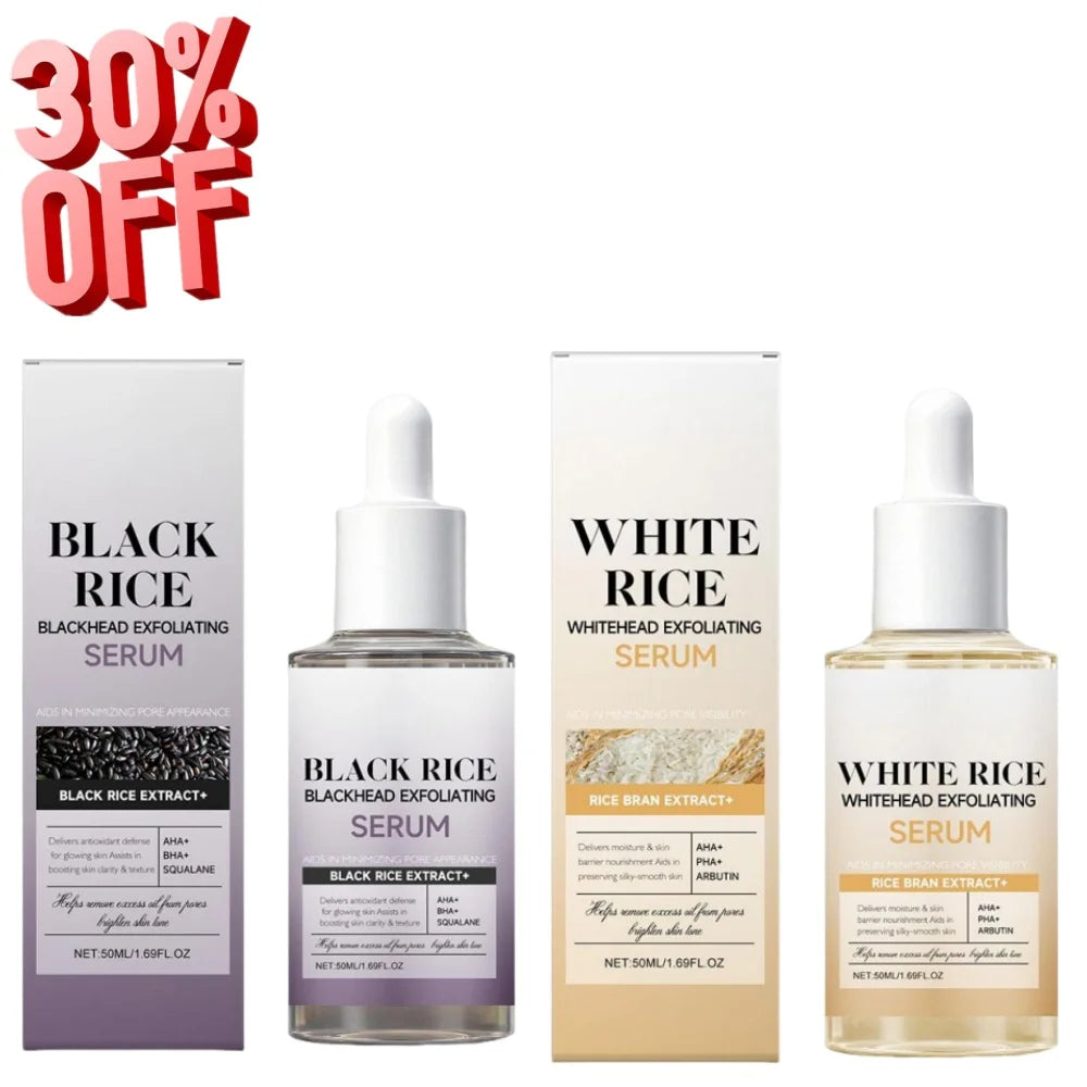 Black Rice Exfoliating Serum | AHA/BHA + Squalane, 50ml