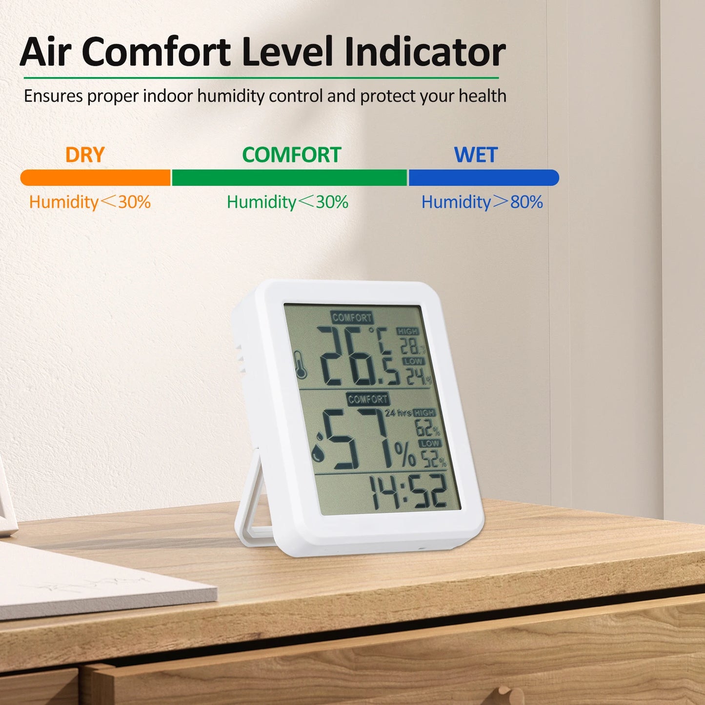 Mini Digital Hygrometer Thermometer Indoor Humidity Meter Room