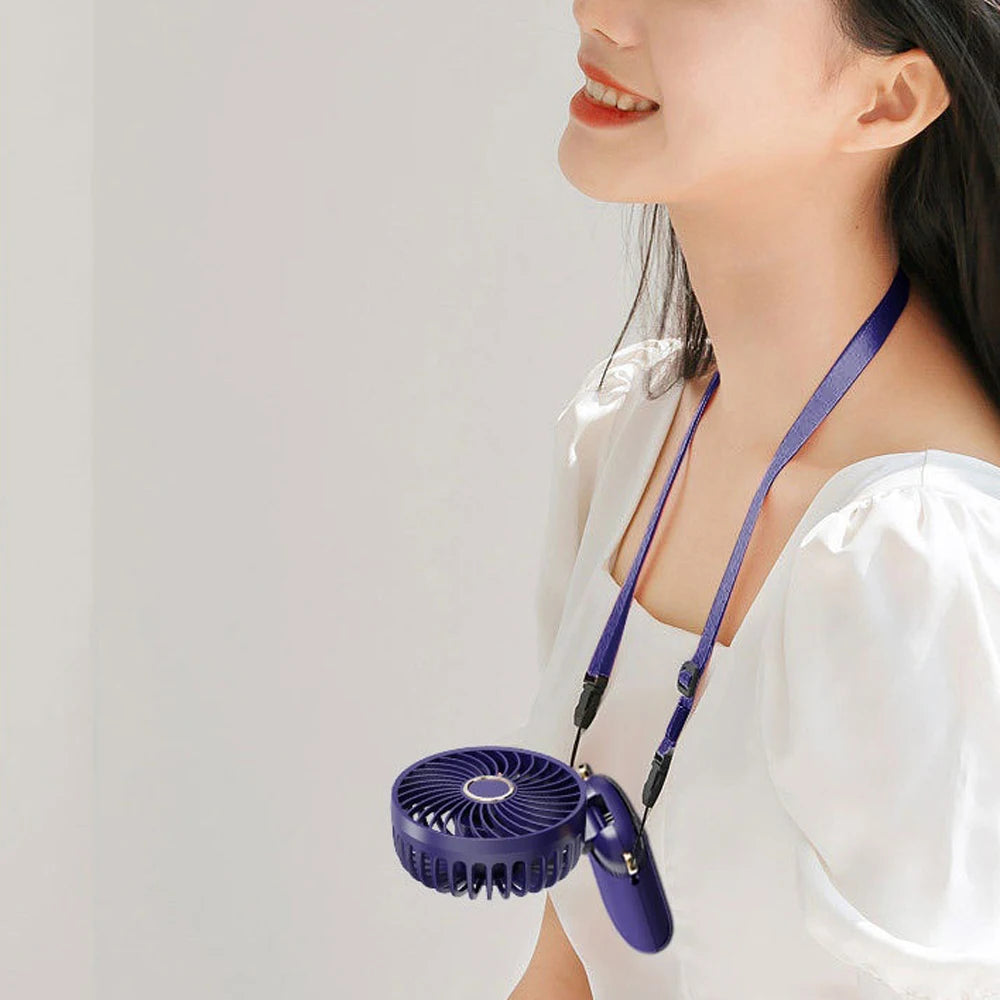 Portable Ultra-Quiet USB Mini Handheld Fan Portable Desk Fans 5 Speed USB Rechargeable Fan with Phone Stand and Display Screen Peaceful Pleasures Health and Wellness
