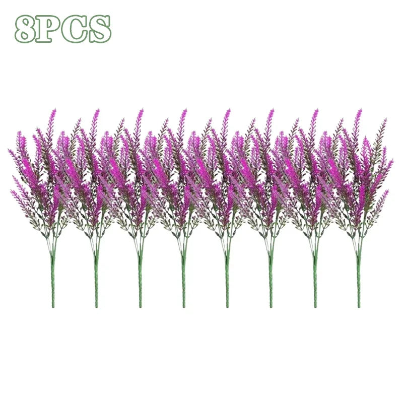 UV Resistant Lavender Artificial Flowers | Outdoor Garden Decor