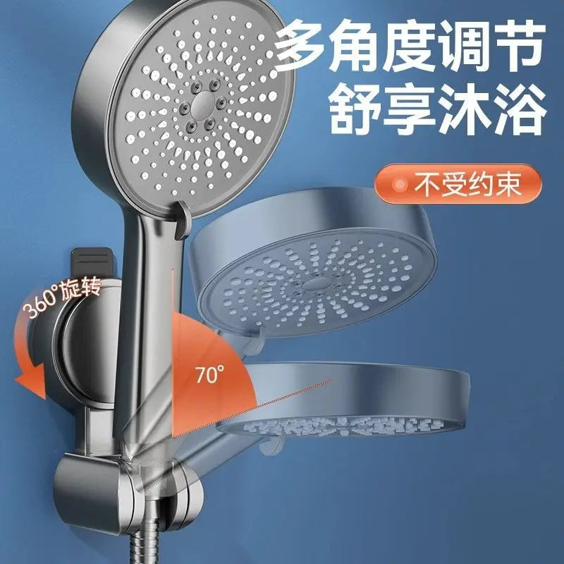 No-Drill Shower Head Holder | Adjustable Wall Mount Bracket